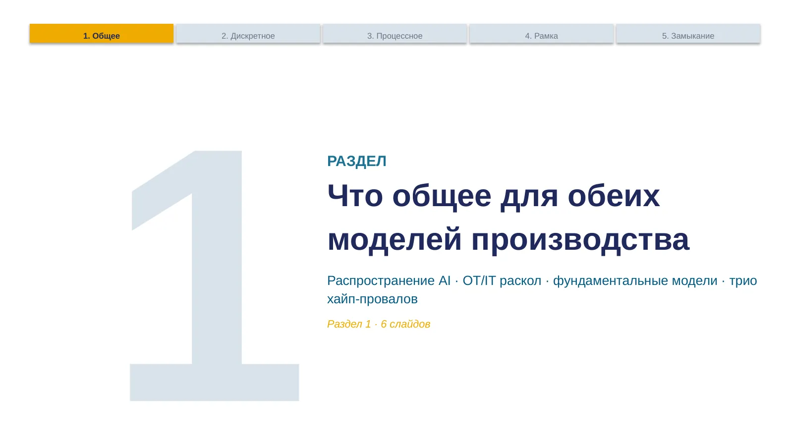Слайд 6. Раздел 1 divider