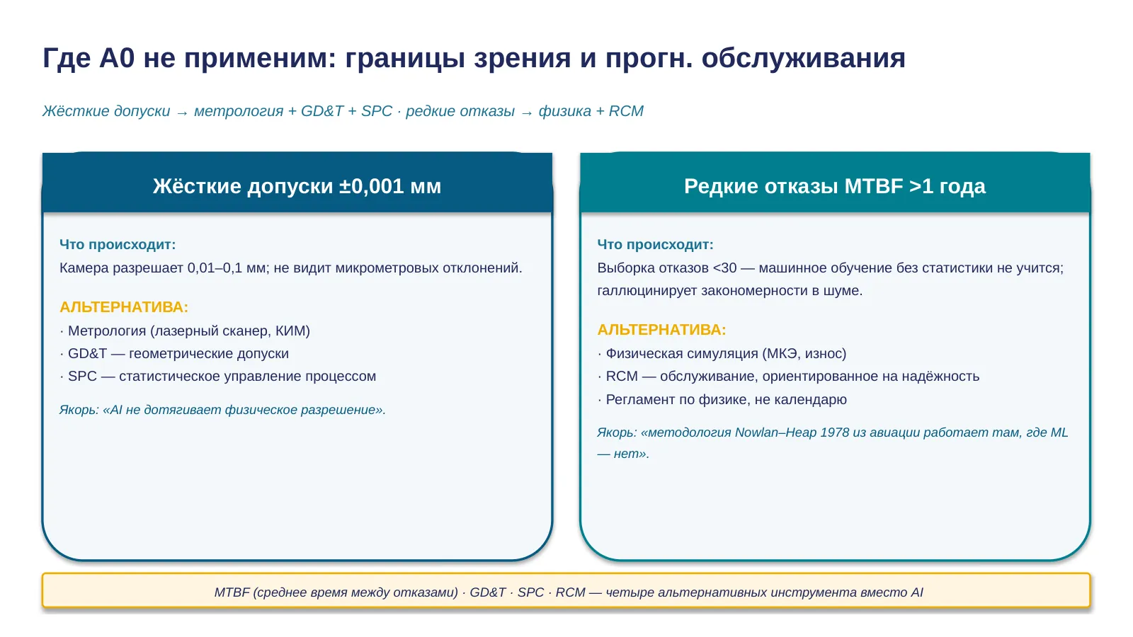 Слайд 14. Где vision и PdM не применимы